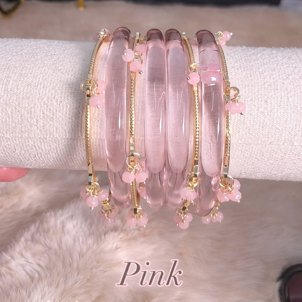 Colorful Pink Kashmiri bangle