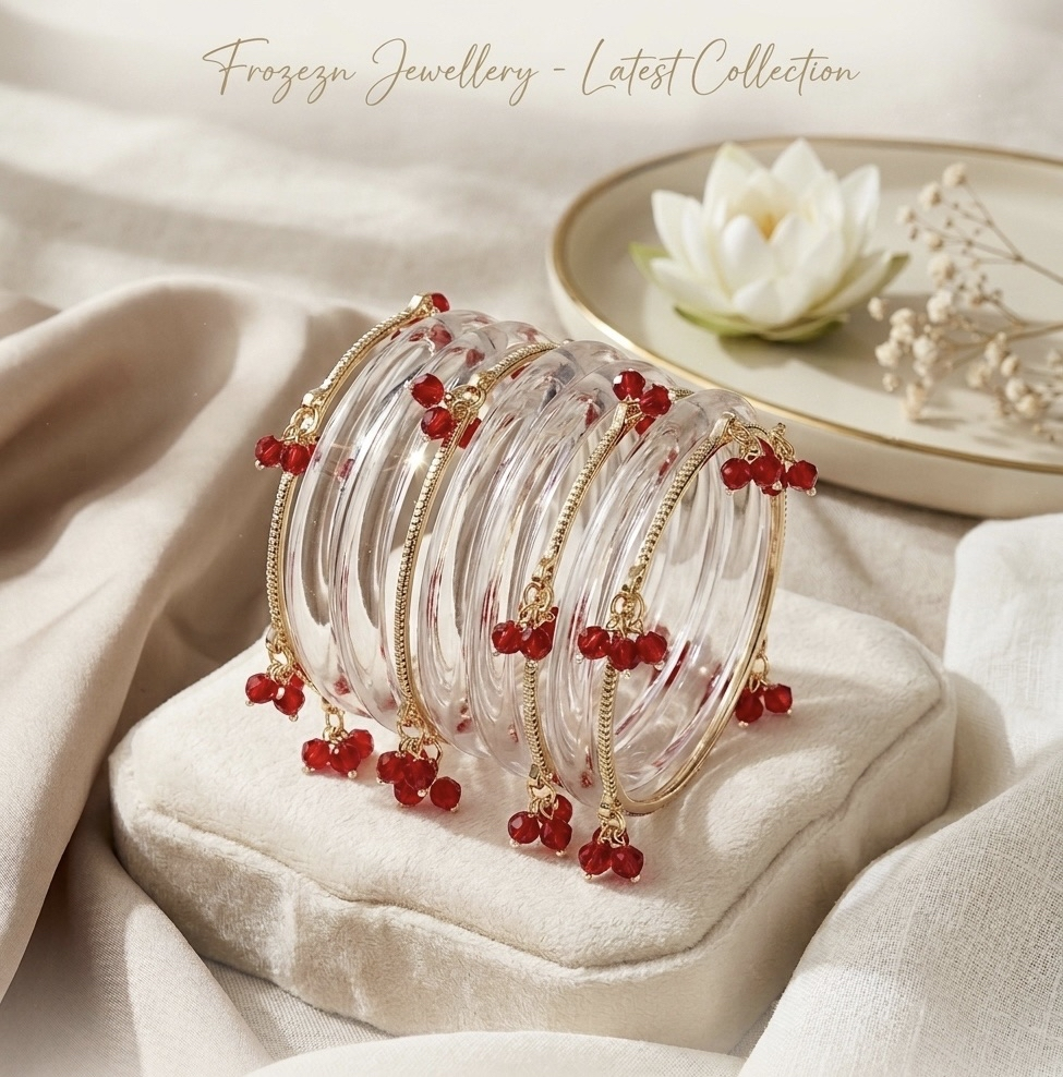 Colorful Red Kashmiri bangle