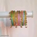 Kashmiri ghungroo bangle with Kashmiri Glass Bangles Set